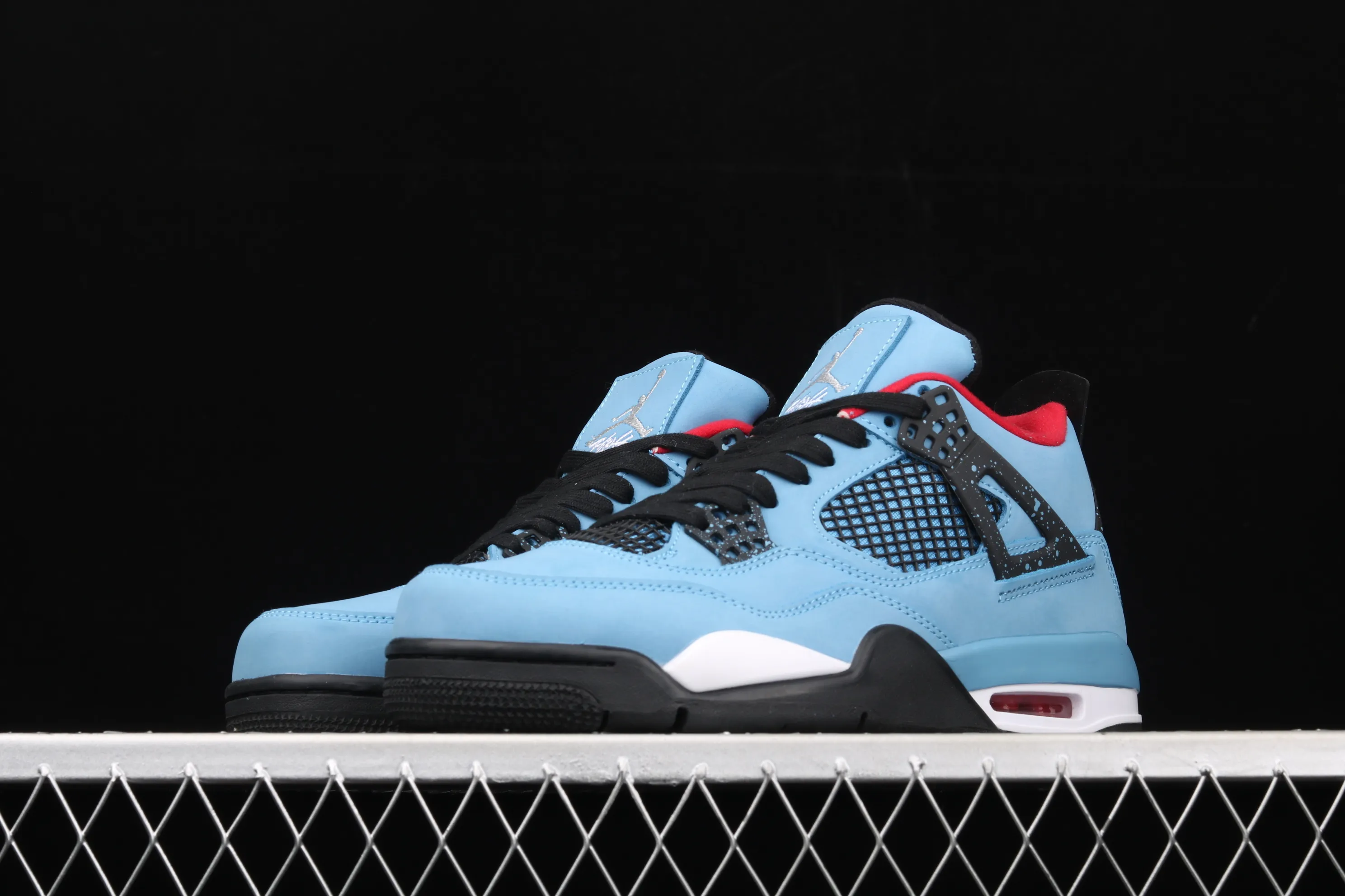 All categories Air Jordan Jordan series basketball shoes Air Jordan 4 G version Travis Scott Cactus Jack x Air Jordan 4 Joe 4 AJ4 joint model Suede blue 308497-406